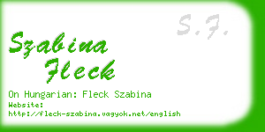 szabina fleck business card